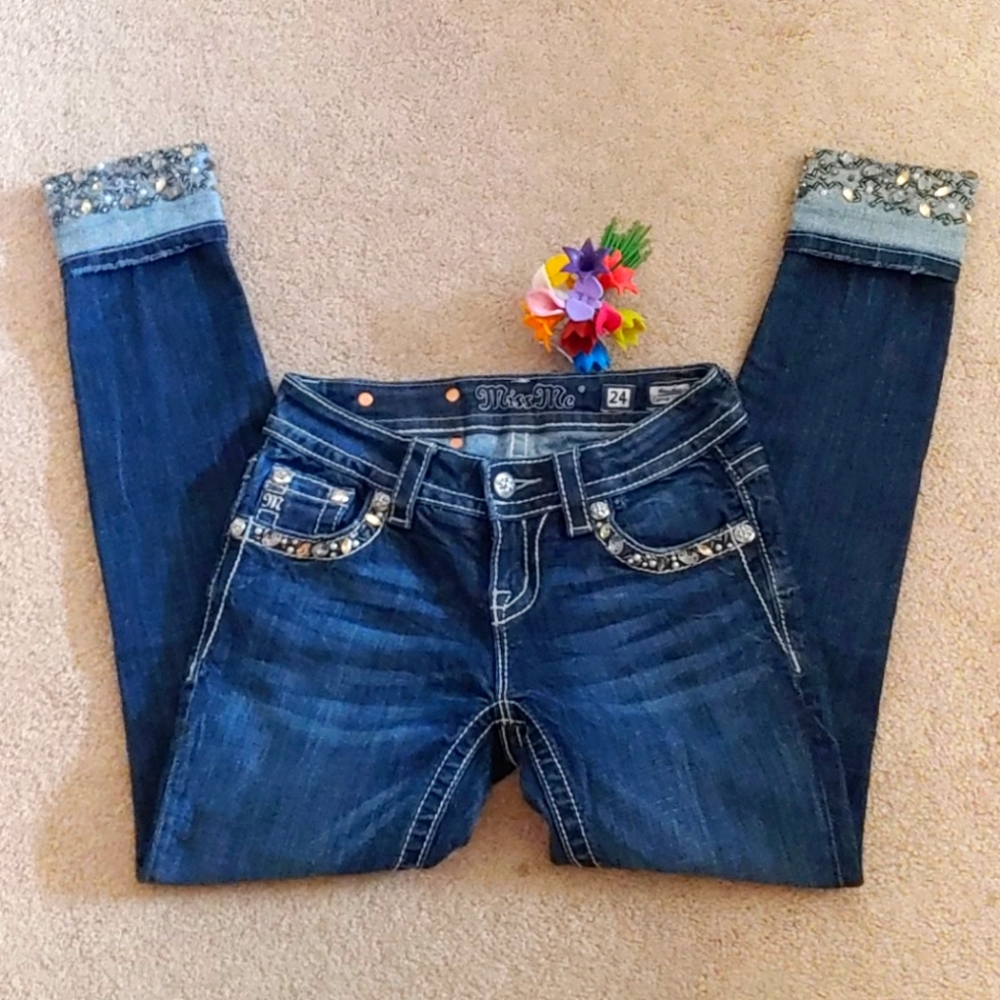 Miss Me Cuffed Jeans! New!